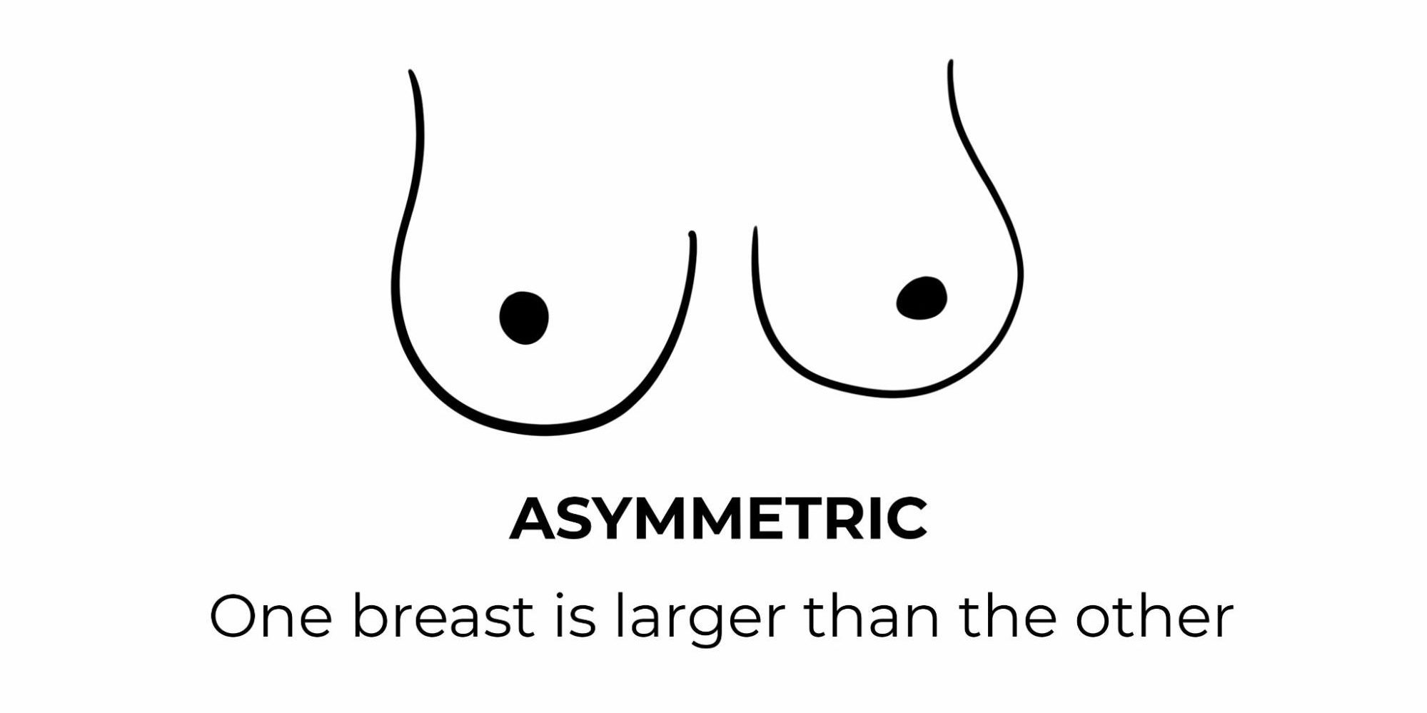 Asymmetric Shape Breasts